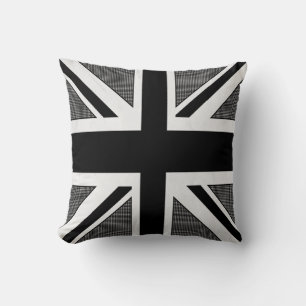 Black/White Union Jack  Decor Pillow