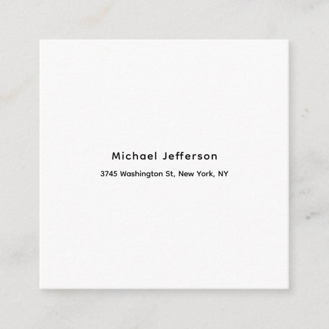 Black White Unique Classical Elegant Plain Enclosure Card (Front)