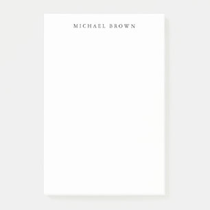 Black White Unique Classical Elegant Plain Post-it Notes