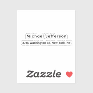 Black White Unique Classical Elegant Plain Sticker