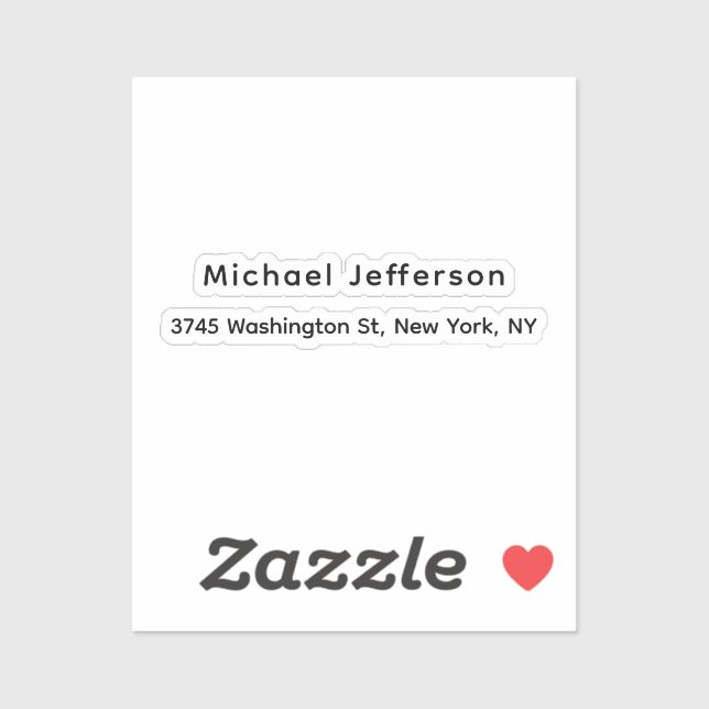 Black White Unique Classical Elegant Plain Sticker (Sheet)