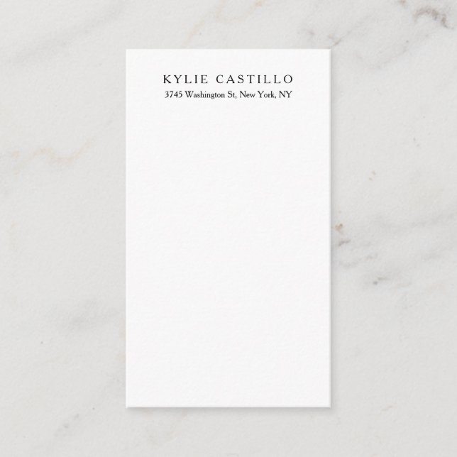 Black White Unique Classical Professional Enclosure Card (Front)