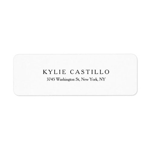 Black White Unique Classical Professional Label