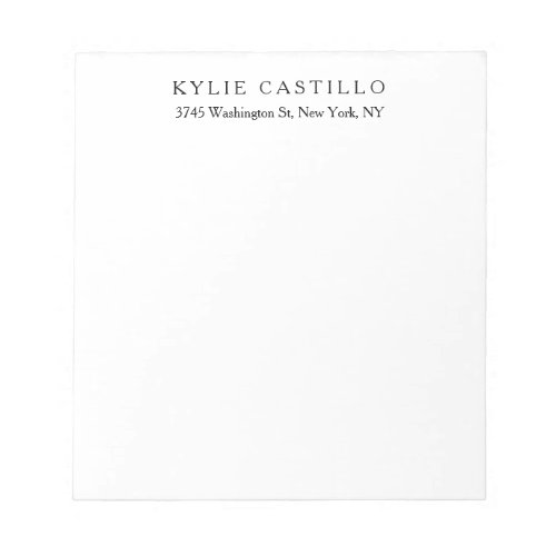 Black White Unique Classical Professional Notepad