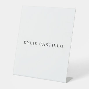 Black White Unique Classical Professional Pedestal Sign