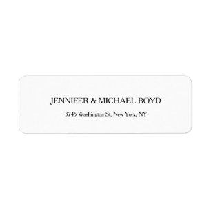 Black & White Unique Retro Classical Family Name Label