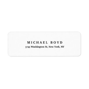 Black White Unique Retro Style Classical Label