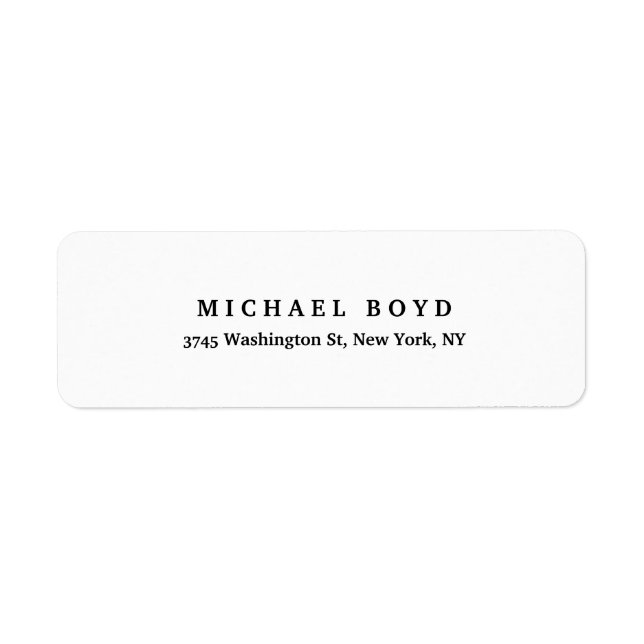 Black White Unique Retro Style Classical Label (Front)