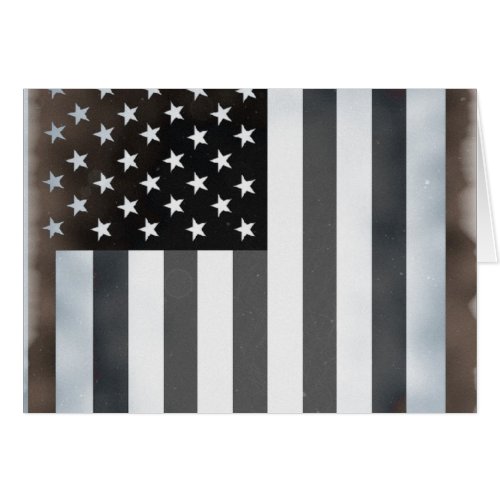 Black  White US American Flag