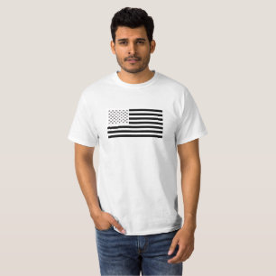 Black & White US Flag T-Shirt