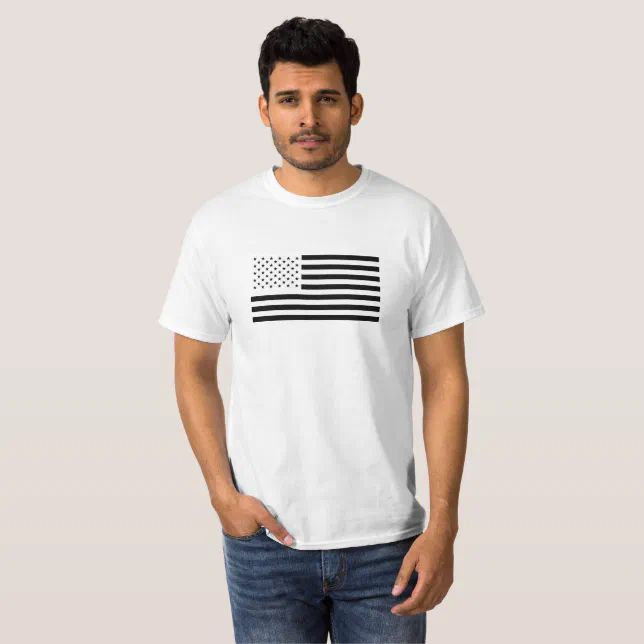 Black US Flag T-Shirt - Funny T Shirt Retro America Fashion - Foto 2