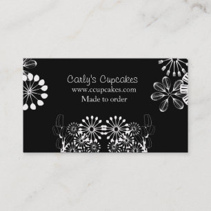 Black & White Utensil Garden Business Card