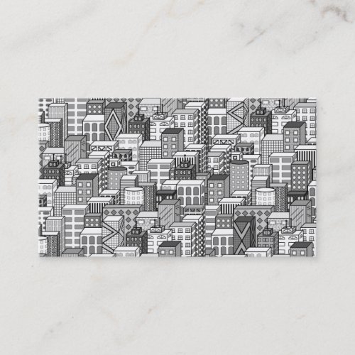 Black &amp; White Vector Cityscape Business Card Templates