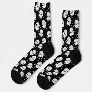 Black & White Venetian Carnival Masks Patterned Socks