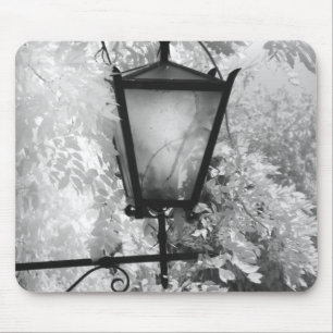 Black & White view of light fixture Mouse Pad