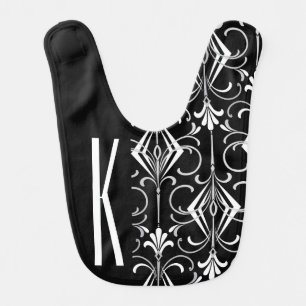 Black & White Vintage Art Deco Design Bib