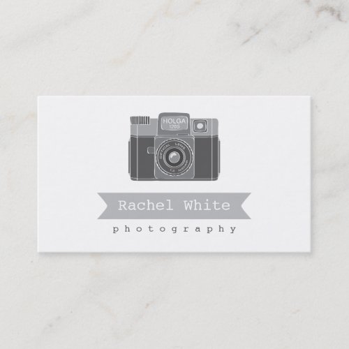 Black &amp; White Vintage Camera Biz Card Business Card Template