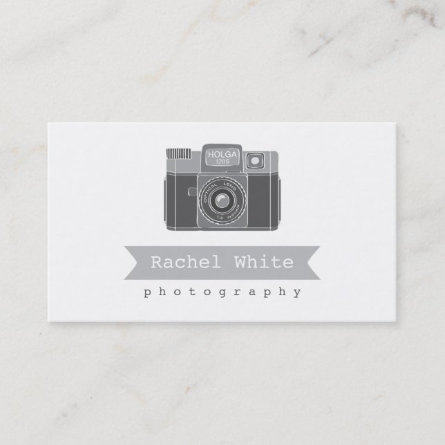 Black & White Vintage Camera Biz Card (Front)