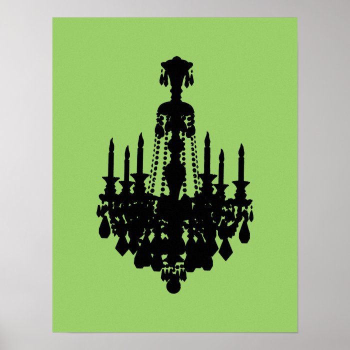 Black & White Vintage Chandelier Graphic Posters