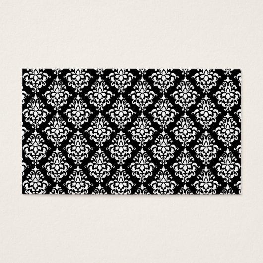 Black White Vintage Damask Pattern 1 (Front)