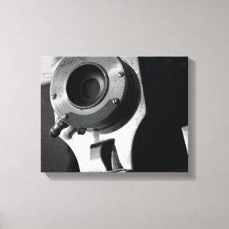 Black & White Vintage Film Camera Lens 11x14 Canvas Print