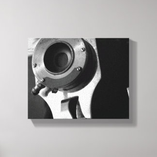 Black & White Vintage Film Camera Lens 8x10 Canvas Print