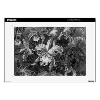 Black&White Vintage Floral Painting Skin For Laptop
