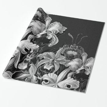 Black&white Vintage Flowers Wrapping Paper by TeensEyeCandy at Zazzle