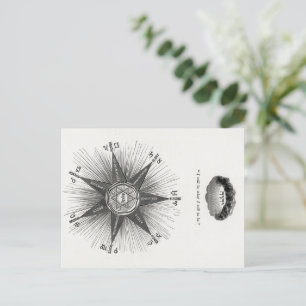 Black White Vintage Horoscope zodiac, astrology Postcard