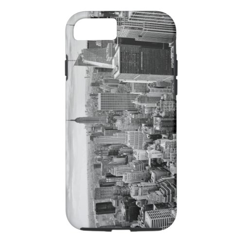 Black White Vintage New York City Skyline iPhone 87 Case