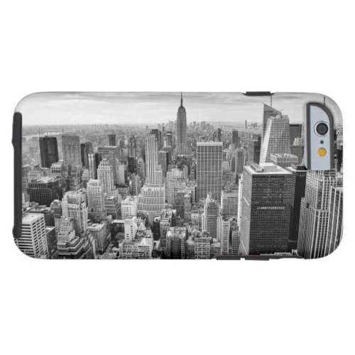 Black White Vintage New York City Skyline Tough iPhone 6 Case