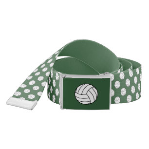 Black/White Volleyball Balls, Hunter Green Belt