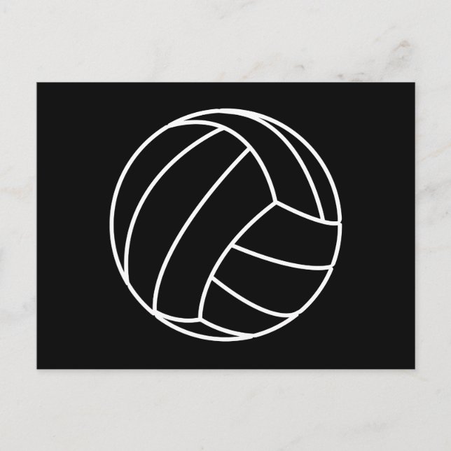 BLACK & WHITE VOLLEYBALL summer sports beach fun P Postcard (Front)