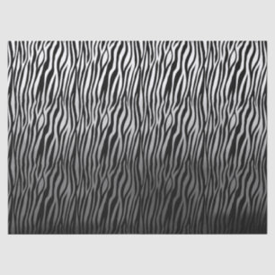 Black White Watercolor Ombre Zebra Print Tissue Paper