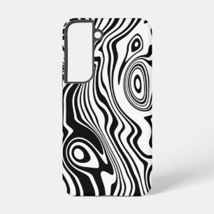 Black White Waves Samsung Galaxy Cese Your Colors S22 Case