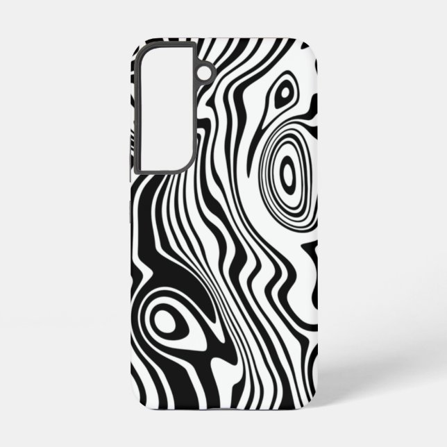 Black White Waves Samsung Galaxy Cese Your Colors Case (Back)