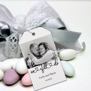 Black & White We Still Do Vow Renewal/Anniversary Gift Tags