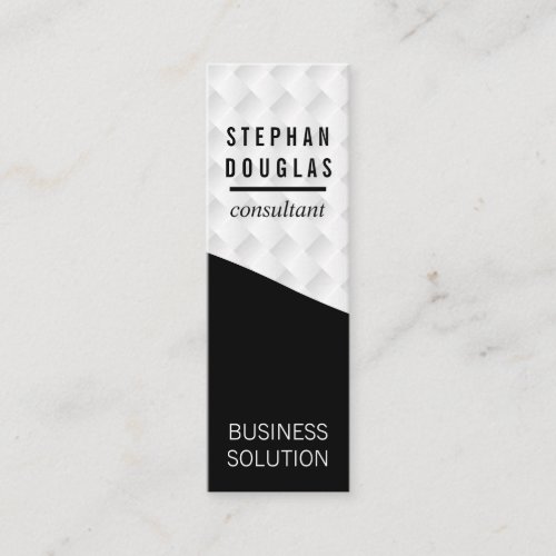 Black  White Weave Mini Business Card