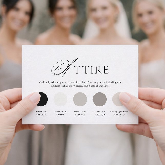 Black & White Wedding Attire Card (Creator Uploaded)
