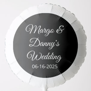Black & White Wedding Balloon