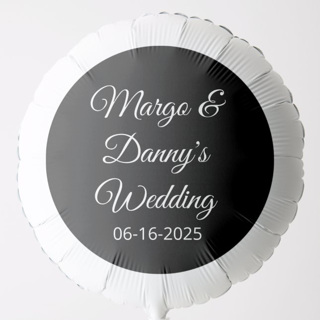 Black & White Wedding Balloon (Front)