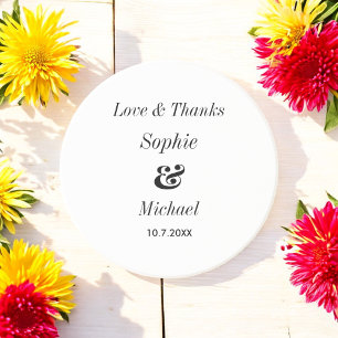 Black White Wedding Bride Groom Coaster