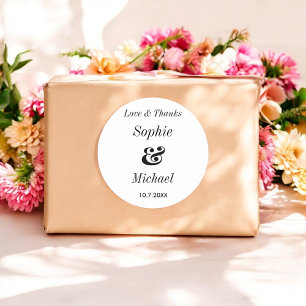 Black White Wedding Bride Groom Sticker