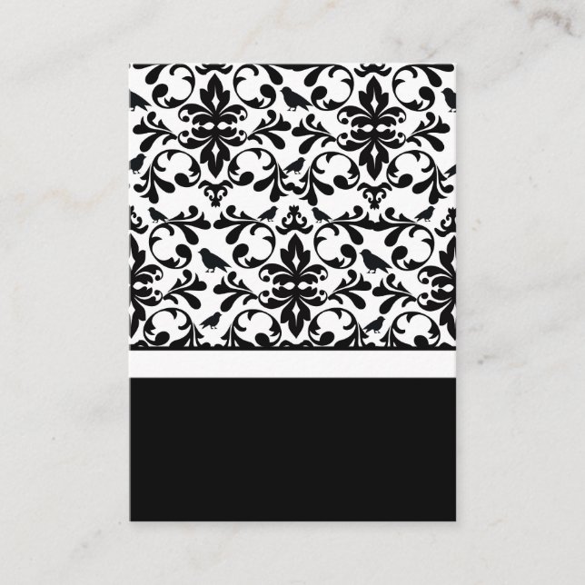 Black & White Wedding Invitation Card Inserts (Front)