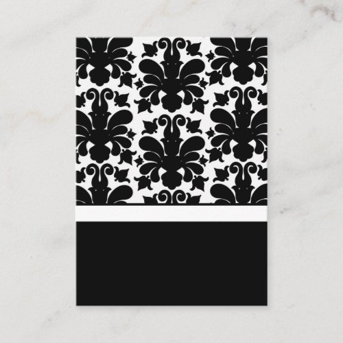 Black &amp; White Wedding Invitation Card Inserts Business Card Template