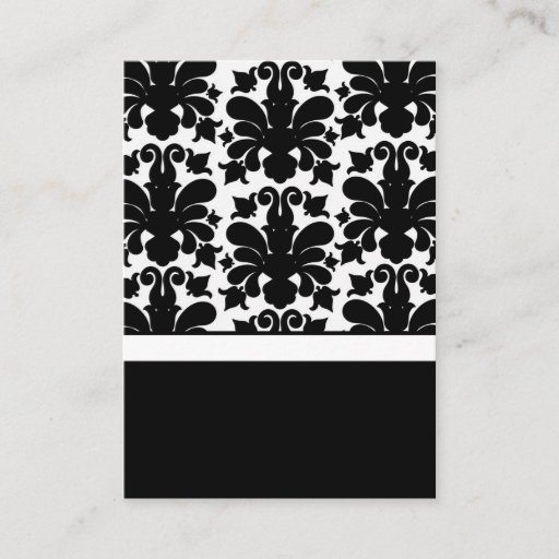 Customizable Black &amp; White Wedding Invitation Card Inserts Business Card Template