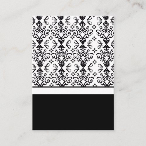 Black &amp; White Wedding Invitation Card Inserts Business Cards