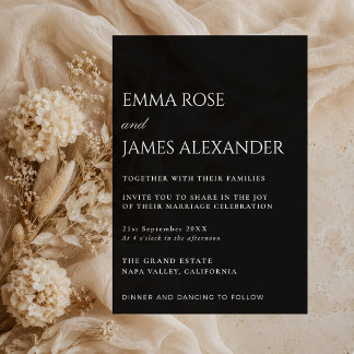 Black & White Wedding Invitation | Minimalist