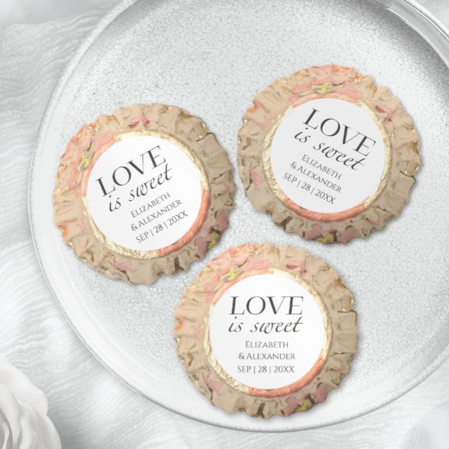 Black & White Wedding Love is sweet Hershey®'s  Reese's Peanut Butter Cups (Creator Uploaded)