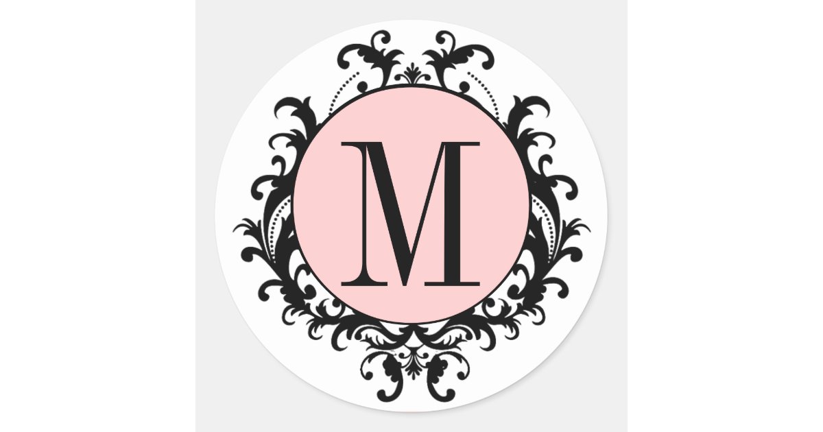 M & M Name Initials Classic Monograms Wedding Monogram 